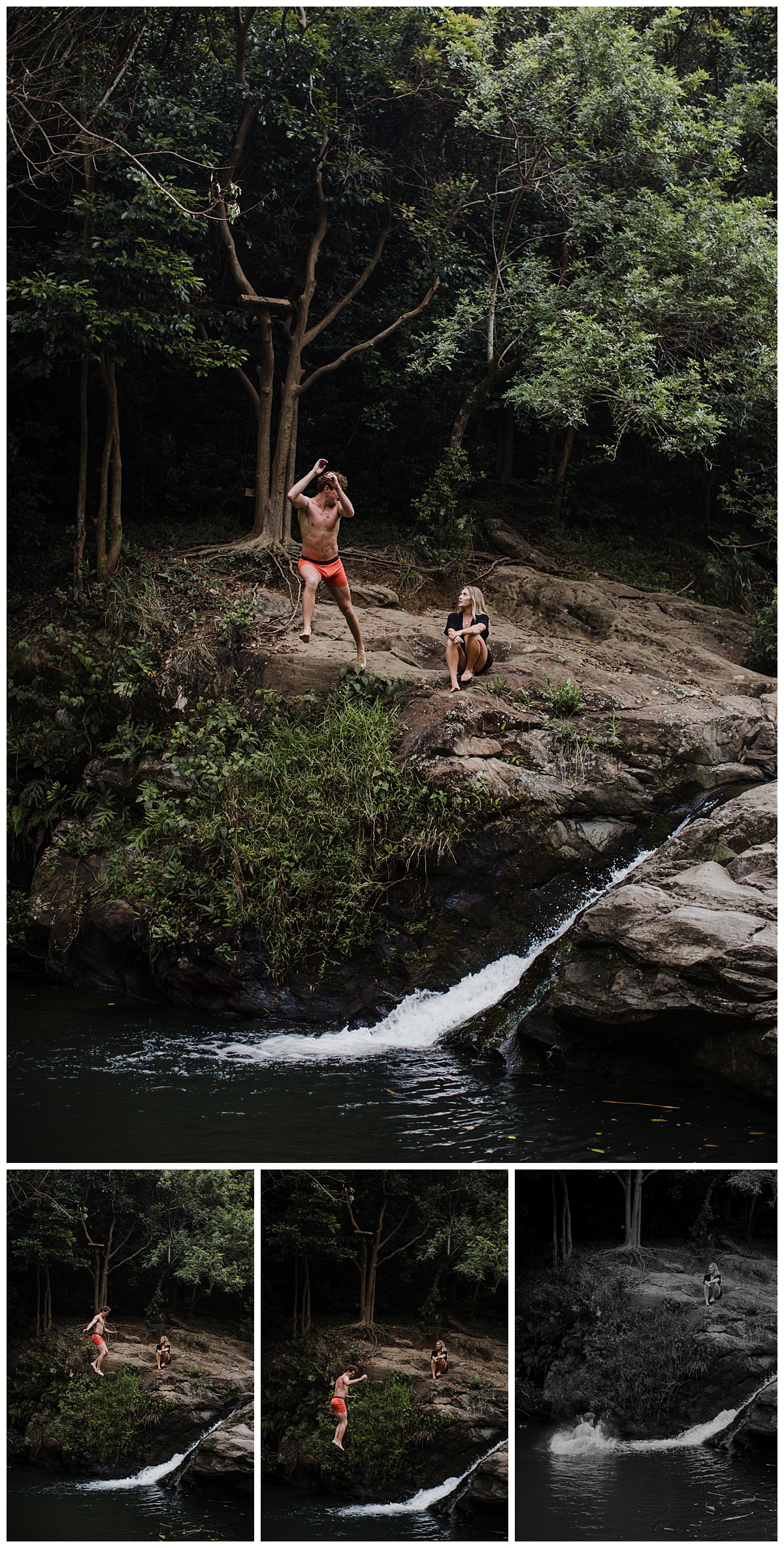 Maui Waterfall Couples Photography